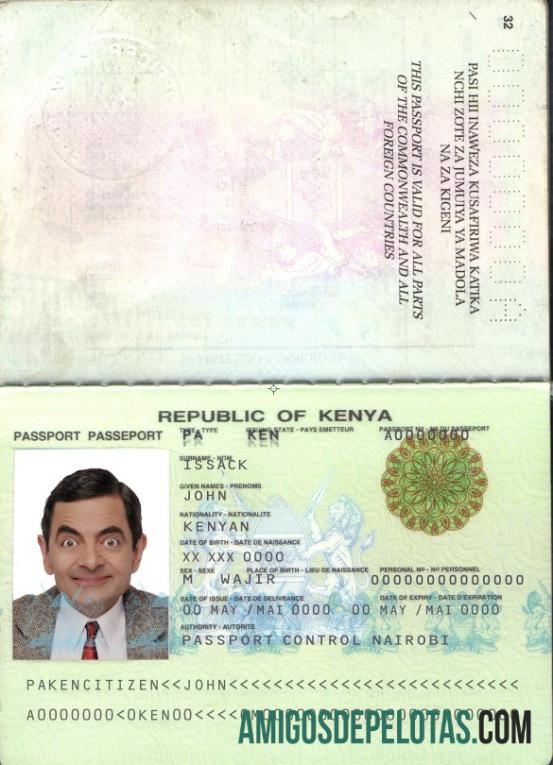 Passaporte do Quênia (2011 2019) amostra